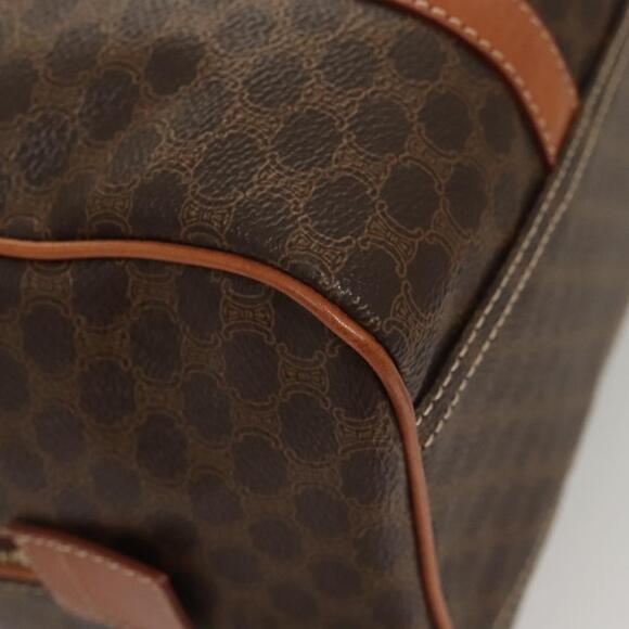 CELINE Macadam Canvas Hand Bag Pvc Leather Brown Gold - Picture 8 of 13